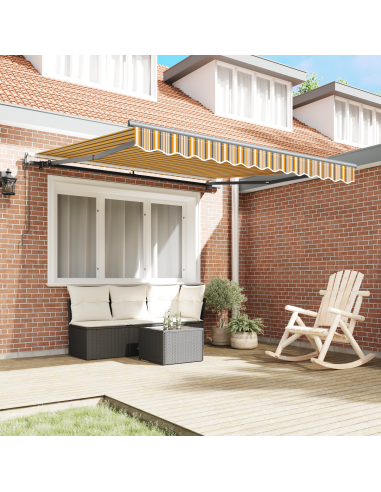 Tenda Retrattile Multicolore 350 x 250 cm Tessuto e Alluminio