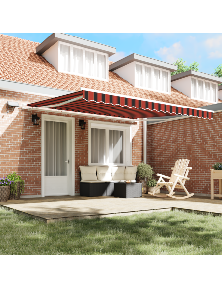 Tenda Retrattile arancione e marrone 400 × 300 cm