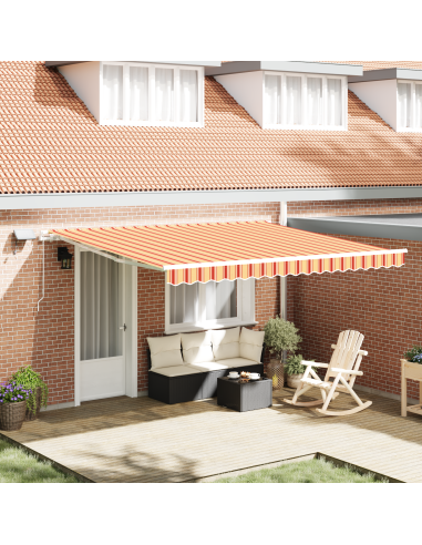 Tenda Retrattile con giallo e arancione 400 ×300 cm Tessuto