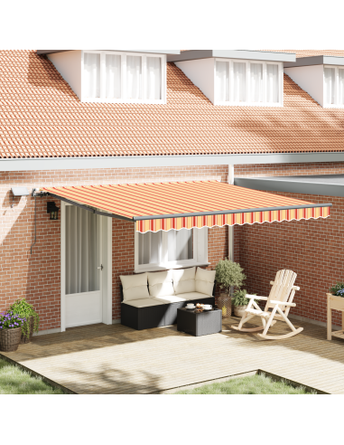 Tenda Retrattile giallo e arancione 400 ×300 cm Tessuto