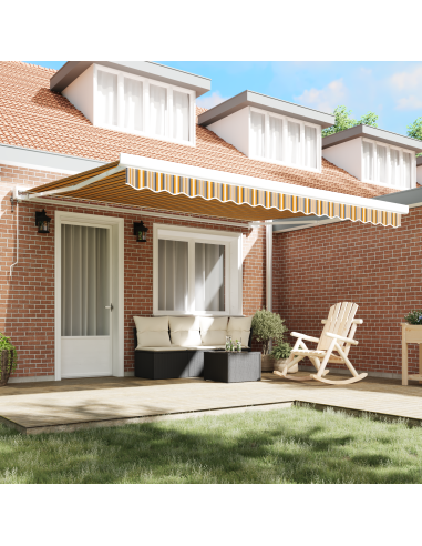 Tenda Retrattile Multicolore 400 × 300 cm Tessuto e Metallo