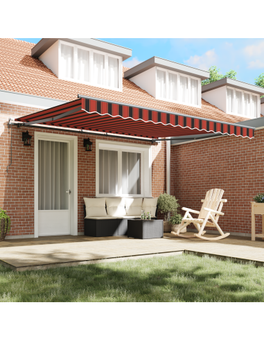 Tenda Retrattile arancione e marrone 400 × 350 cm