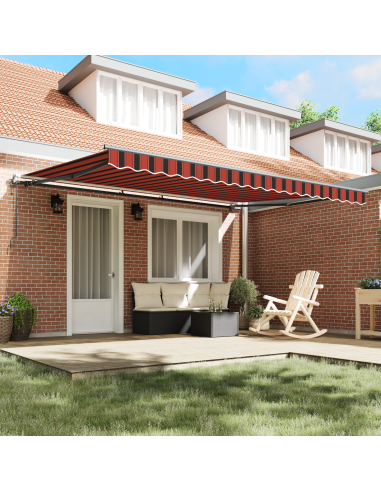 Tenda Retrattile arancione e marrone 450 × 300 cm