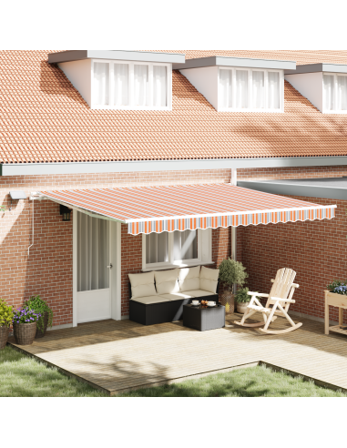 Tenda Retrattile Multicolore 450 × 300 cm Tessuto e acciaio