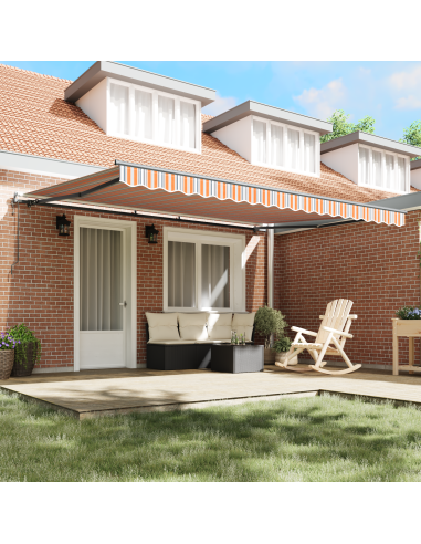 Tenda Retrattile Multicolore 450 × 300 cm Tessuto e Alluminio