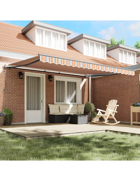 Tenda Retrattile Multicolore 450 × 300 cm Tessuto e Alluminio