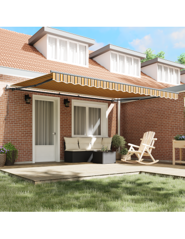 Tenda Retrattile Multicolore 450 × 300 cm Tessuto e Alluminio