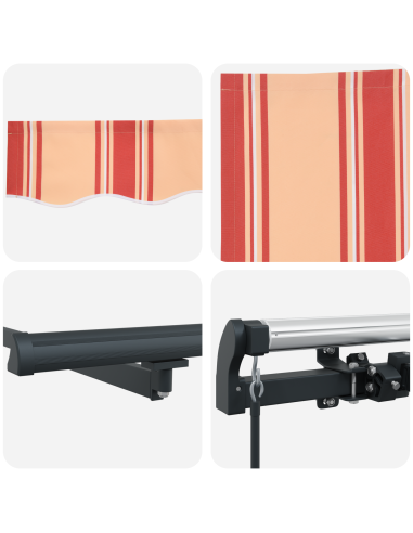 Tenda Retrattile Giallo e Arancione 450 × 350 cm