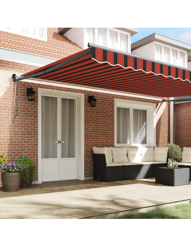 Tenda da Sole Arancione e Marrone 500 x 300 x 165 cm