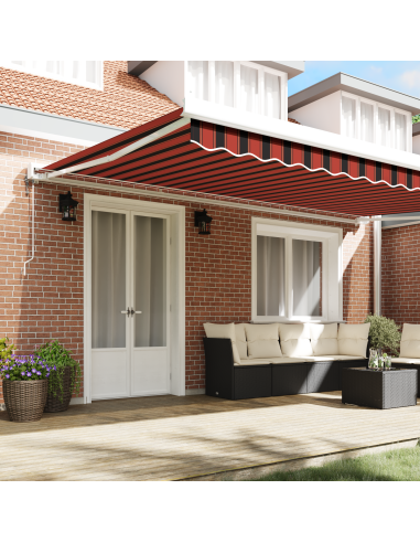 Tenda da Sole Arancione e Marrone 500 x 300 x 165 cm