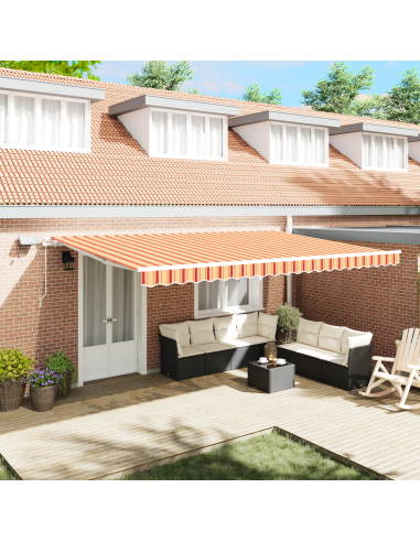 Tenda Retrattile Giallo e Arancione 500 × 300 cm