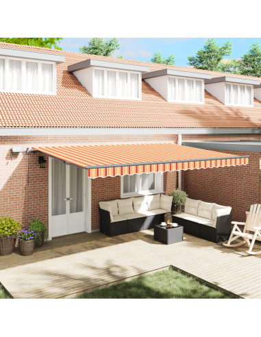 Tenda Retrattile giallo e arancione 500 ×300 cm Tessuto