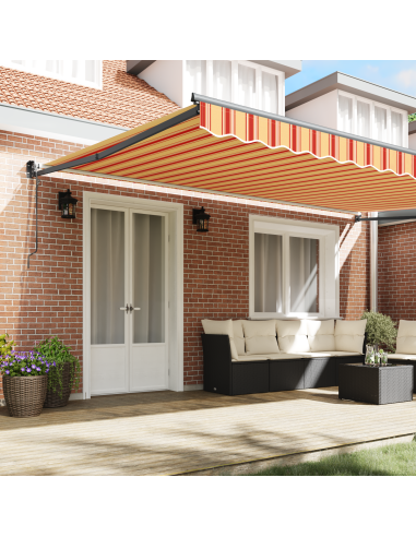 Tenda da Sole Crema 500 x 300 x 165 cm Poliestere e Metallo