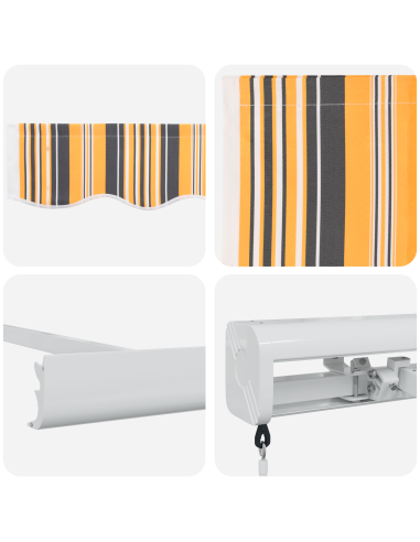 Tenda Retrattile Multicolore 500 × 300 cm Tessuto e Metallo