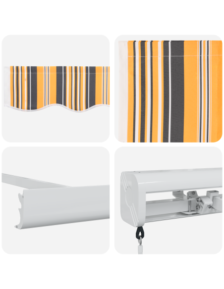 Tenda Retrattile Multicolore 500 × 300 cm Tessuto e Metallo