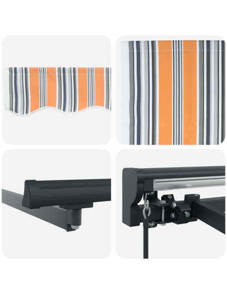 Tenda Retrattile Blu e Arancione 400 × 300 cm