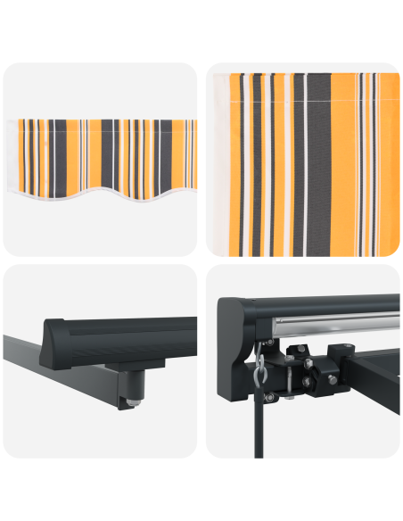 Tenda Retrattile Giallo e Grigio 400 × 300 cm