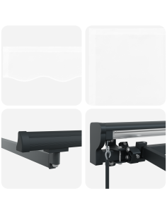 Tenda Retrattile Bianco 400 × 300 cm Poliestere e Metallo