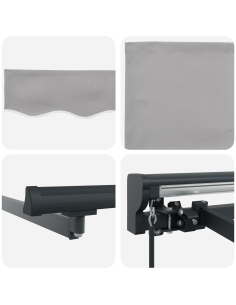 Tenda Retrattile Grigio chiaro 400 × 300 cm