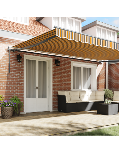 Tenda Retrattile Multicolore 500 × 350 cm Tessuto e Alluminio