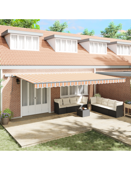 Tenda Retrattile Multicolore 600 × 300 cm Tessuto