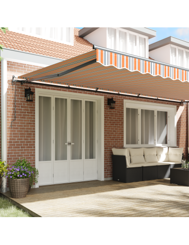 Tenda Retrattile Multicolore 600 × 300 cm Tessuto e Alluminio