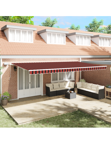 Tenda Retrattile arancione e marrone 600 × 350 cm