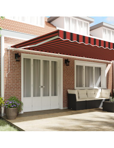 Tenda Retrattile arancione e marrone 600 × 350 cm Tessuto