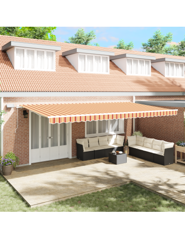 Tenda Retrattile Giallo e Arancione 600 × 350 cm