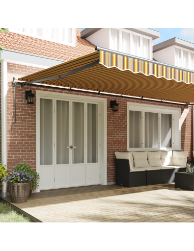 Tenda Retrattile Multicolore 600 × 350 cm Tessuto e Alluminio