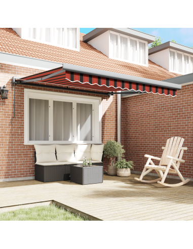 Tenda da Sole Arancione e Marrone 300 x 250 x 165 cm