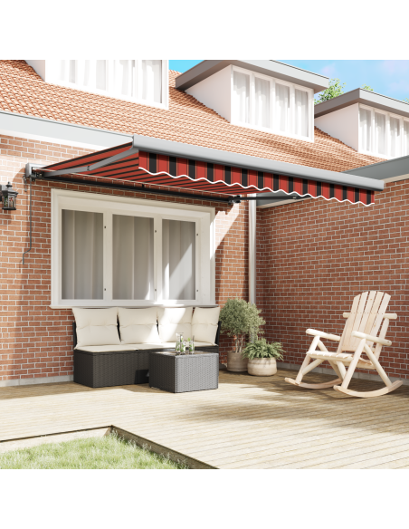 Tenda da Sole Arancione e Marrone 300 x 250 x 165 cm