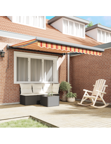 Tenda da Sole Giallo e Arancione 300 x 250 x 165 cm