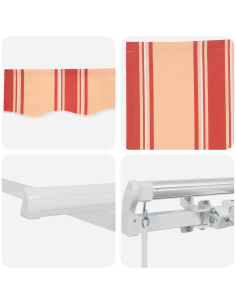 Tenda da Sole Giallo e Arancione 350 x 250 x 165 cm Poliestere