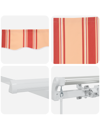 Tenda da Sole Giallo e Arancione 350 x 250 x 165 cm Poliestere