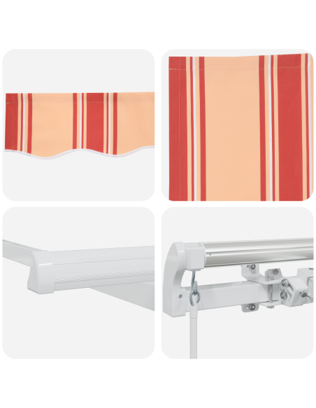 Tenda da Sole Giallo e Arancione 350 x 250 x 165 cm Poliestere