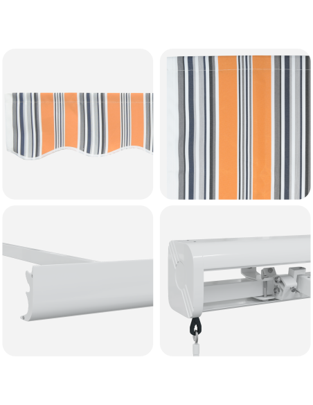 Tenda Retrattile Multicolore 350 x 250 cm Tessuto e Metallo