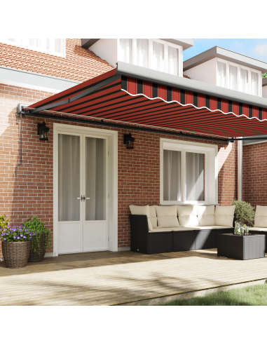 Tenda da Sole Arancione e Marrone 500 x 300 x 165 cm