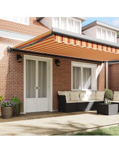 Tenda da Sole Giallo e Arancione 500 x 300 x 165 cm