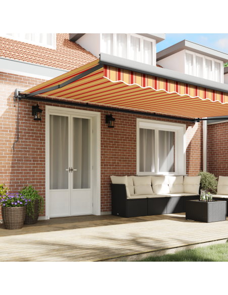 Tenda da Sole Giallo e Arancione 500 x 300 x 165 cm