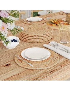 Sottopentola rotondo in tessuto intrecciato 10 pcs Naturale