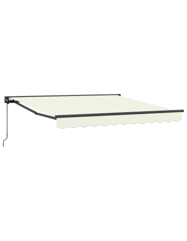 Tenda Retrattile Crema 300 x 250 cm Poliestere e Metallo