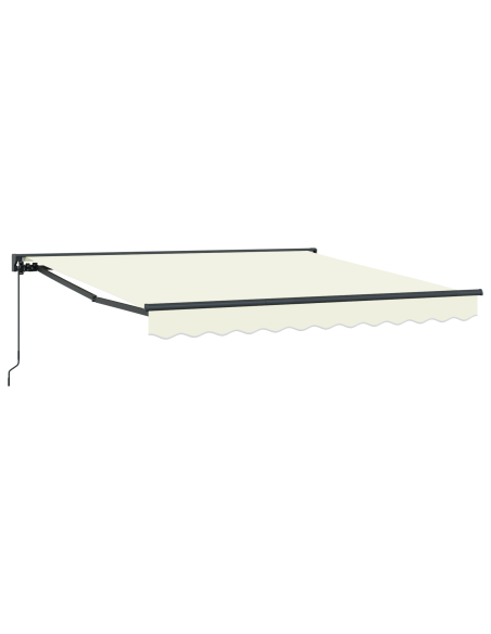 Tenda Retrattile Crema 350 x 250 cm Poliestere e Metallo