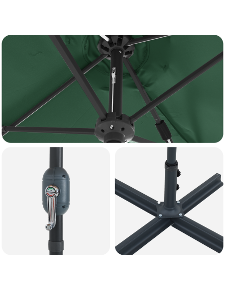Ombrello da giardino Verde 370 x 197 x 239 cm