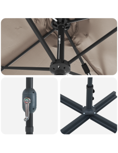 Ombrello da giardino Talpa 370 x 197 x 239 cm