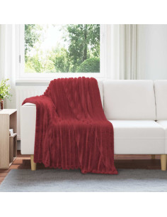 Coperta Rosso Bordeaux 150 x 130 cm Panno