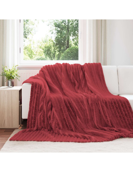 Coperta Rosso Bordeaux 240 x 220 cm Panno