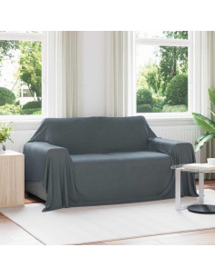 Coperta Grigio scuro 280 x 210 cm Panno