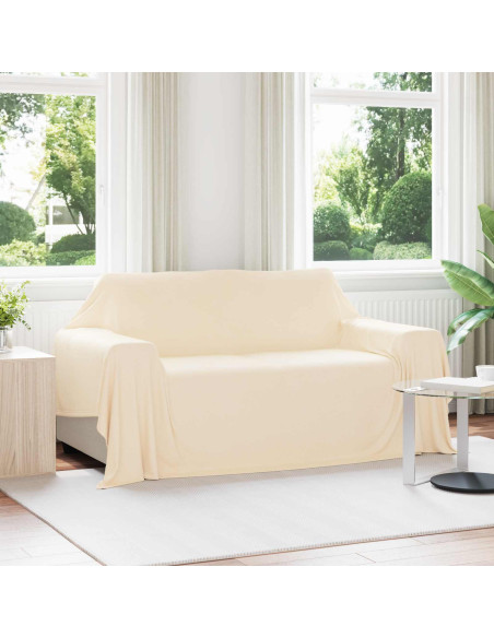 Coperte da Pile 6 pcs Crema 280 x 210 cm Panno