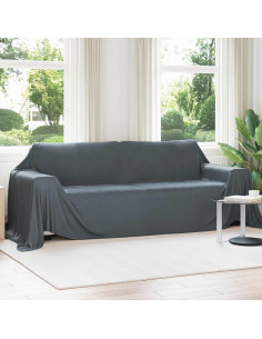 Coperte da Pile 6 pcs Grigio scuro 350 x 270 cm Panno